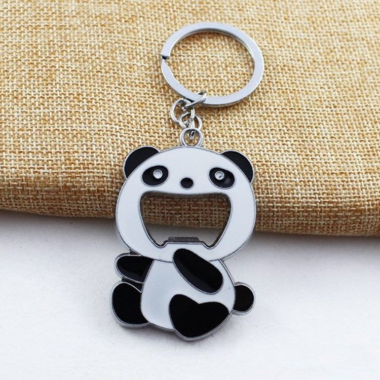 Ouvre-bouteille décapsuleur en forme d'animal de dessin animé, pendentif porte-clés Panda, ouvre-bouteille décapsuleur en forme d'animal
