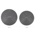 Plaque de conduction thermique pour cuisinière à gaz, plaque de décongélation rapide de cuisine, plaque de conduction thermique anti-brûlure pour casseroles, noire, 24cm, 28cm