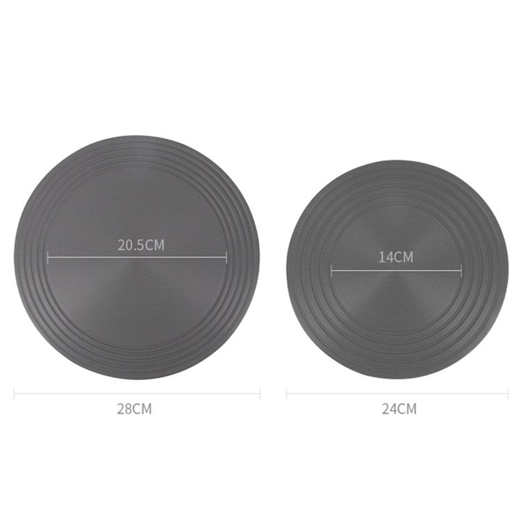 Plaque de conduction thermique pour cuisinière à gaz, plaque de décongélation rapide de cuisine, plaque de conduction thermique anti-brûlure pour casseroles, noire, 24cm, 28cm