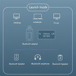 Adaptateur Bluetooth 5.0 2-en-1 sans pilote USB Émetteur Récepteur Audio sans Fil avec Écran LCD