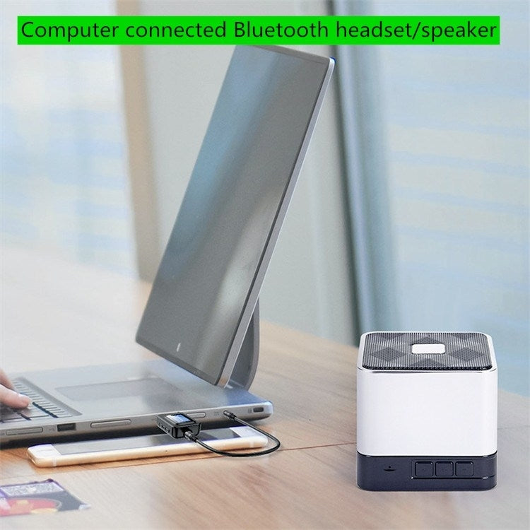 Adaptateur Bluetooth 5.0 2-en-1 sans pilote USB Émetteur Récepteur Audio sans Fil avec Écran LCD