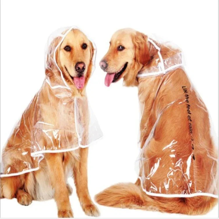 Waterproof Transparent Raincoat Clothing for Pet Dog, S, M