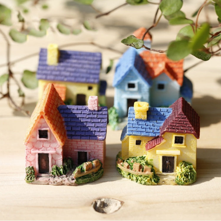 2 décorations pot de fleurs micro-paysage mousse succulentes mini brique maison de campagne modèle DIY, livraison couleur aléatoire, décoration mini brique maison de campagne