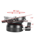Base de réglage horizontal universelle BENXIN DY-60N pour appareils photo reflex panoramiques, base hémisphérique, 1/4 pouce