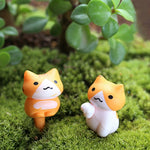 2 ensembles pot de fleurs succulentes mousse micro-paysage poupée chat mignon décoration gâteau poupée assemblage DIY, décoration poupée chat mignon