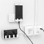 Support mural pratique pour téléphone portable avec adhésif puissant et crochets