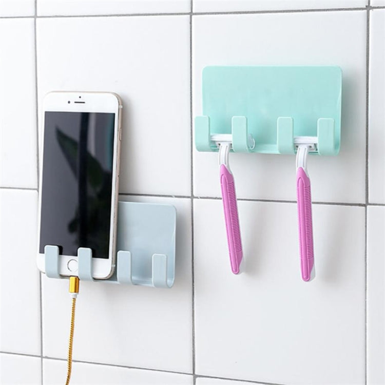 Support mural pratique pour téléphone portable avec adhésif puissant et crochets