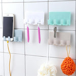 Support mural pratique pour téléphone portable avec adhésif puissant et crochets