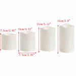 Bougie électronique LED cylindrique de simulation, pour mariage, 15x7.5cm, 10x7.5cm, 7.5x7.5cm, 7.5x7.5cm avec télécommande, 10x7.5cm avec télécommande, 15x7.5cm avec télécommande