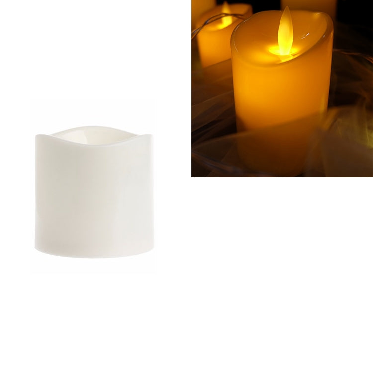 Bougie électronique LED cylindrique de simulation, pour mariage, 15x7.5cm, 10x7.5cm, 7.5x7.5cm, 7.5x7.5cm avec télécommande, 10x7.5cm avec télécommande, 15x7.5cm avec télécommande