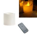 Bougie électronique LED cylindrique de simulation, pour mariage, 15x7.5cm, 10x7.5cm, 7.5x7.5cm, 7.5x7.5cm avec télécommande, 10x7.5cm avec télécommande, 15x7.5cm avec télécommande