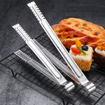Pince alimentaire en acier inoxydable Pince à pain pour barbecue Pince à steak buffet, Taille : 9 pouces, 9 pouces, 12 pouces