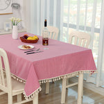 Nappe de table en coton décorative, 60x90cm, 100x140cm, 140x140cm, 140x180cm, 140x200cm, 140x220cm, 70x70cm