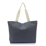 Sac à bandoulière grande capacité en toile à rayures contrastées, sac à main vert, sac de shopping