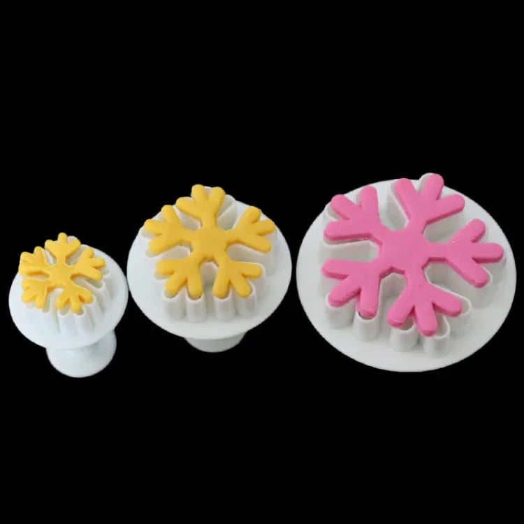 6 pièces moule à gâteau fondant flocon de neige, moule à embosser pour biscuits, outils de cuisson DIY, forme flocon de neige
