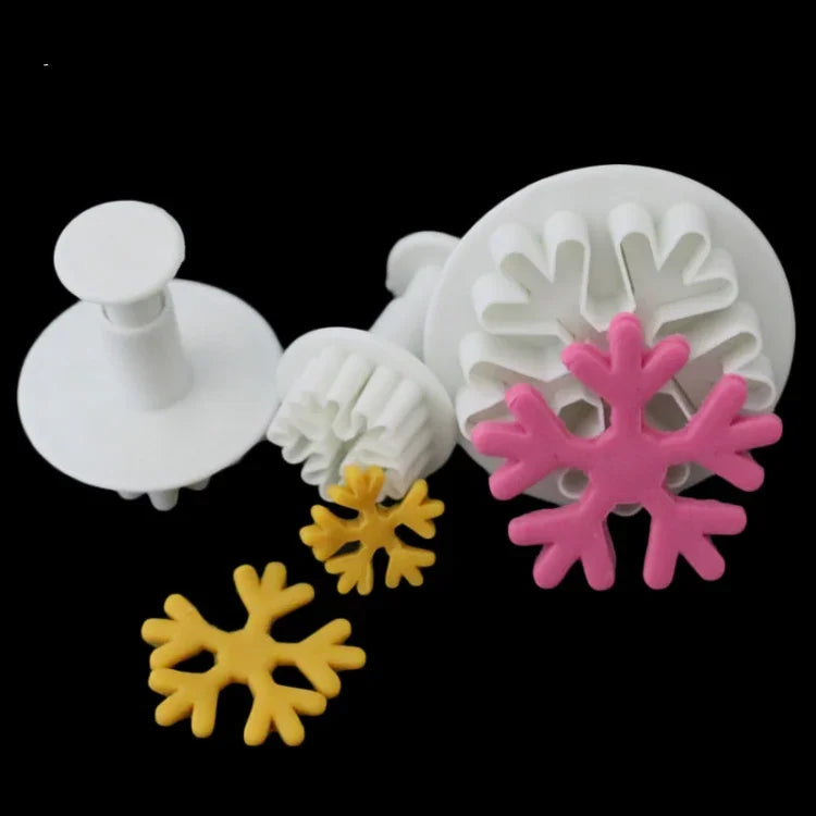 6 pièces moule à gâteau fondant flocon de neige, moule à embosser pour biscuits, outils de cuisson DIY, forme flocon de neige