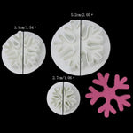 6 pièces moule à gâteau fondant flocon de neige, moule à embosser pour biscuits, outils de cuisson DIY, forme flocon de neige