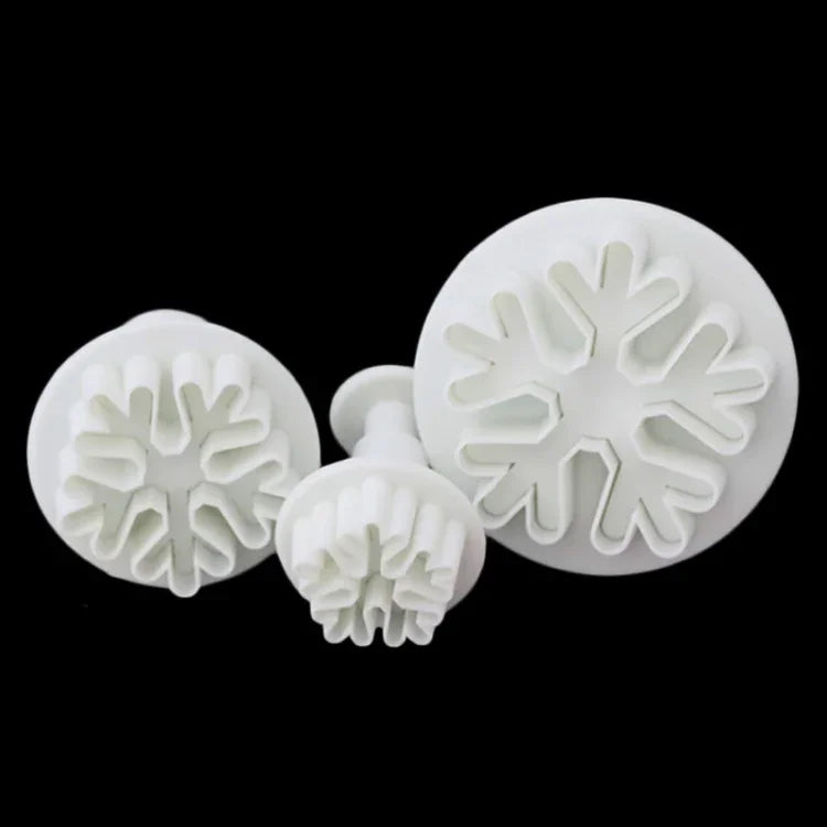 6 pièces moule à gâteau fondant flocon de neige, moule à embosser pour biscuits, outils de cuisson DIY, forme flocon de neige
