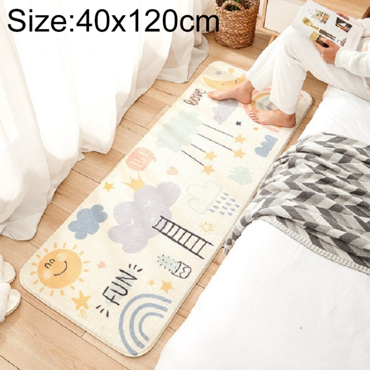 Tapis antidérapant en imitation cachemire d'agneau pour canapé, chambre à coucher ou chevet, motif dessin animé, 40×120 cm, 60×160 cm, 60×180 cm