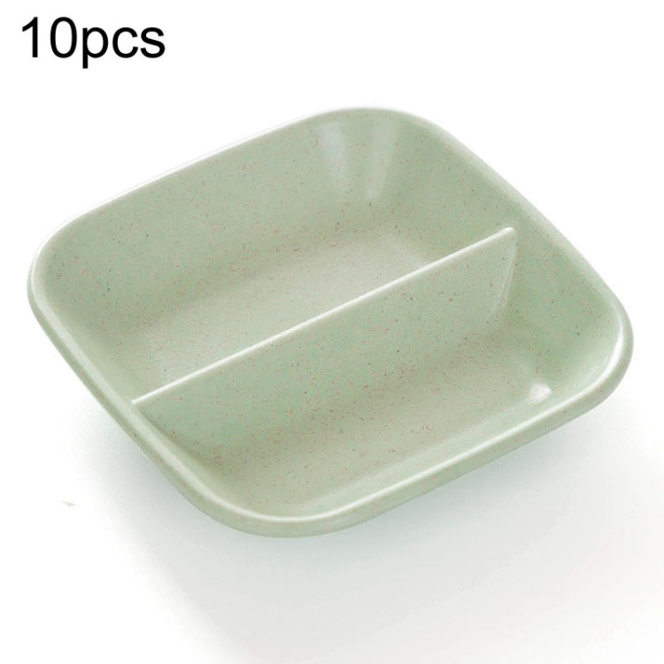 10pcs Accessoires de Cuisine 2 en 1 Plats d'Assaisonnement et Sauce Bol à Salade en Paille de Blé
