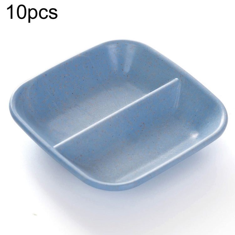 10pcs Accessoires de Cuisine 2 en 1 Plats d'Assaisonnement et Sauce Bol à Salade en Paille de Blé