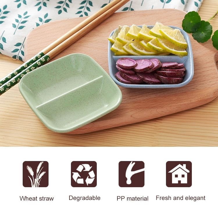 10pcs Accessoires de Cuisine 2 en 1 Plats d'Assaisonnement et Sauce Bol à Salade en Paille de Blé