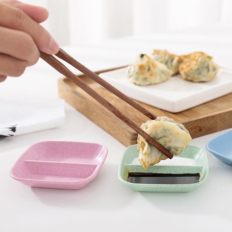 10pcs Accessoires de Cuisine 2 en 1 Plats d'Assaisonnement et Sauce Bol à Salade en Paille de Blé