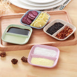 10pcs Accessoires de Cuisine 2 en 1 Plats d'Assaisonnement et Sauce Bol à Salade en Paille de Blé