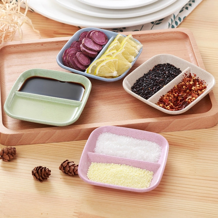 10pcs Accessoires de Cuisine 2 en 1 Plats d'Assaisonnement et Sauce Bol à Salade en Paille de Blé