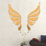 Autocollants Muraux Décoratifs en Cristal en Trois Dimensions Ailes d'Ange Miroir Décoratif de Chambre