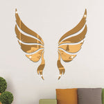 Autocollants Muraux Décoratifs en Cristal en Trois Dimensions Ailes d'Ange Miroir Décoratif de Chambre