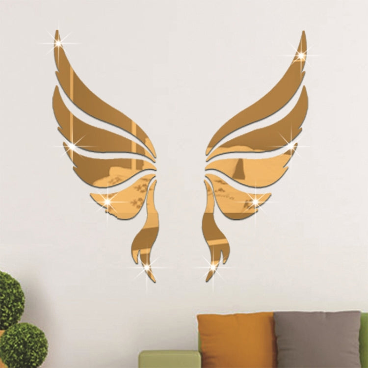Autocollants Muraux Décoratifs en Cristal en Trois Dimensions Ailes d'Ange Miroir Décoratif de Chambre