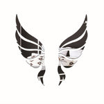 Autocollants Muraux Décoratifs en Cristal en Trois Dimensions Ailes d'Ange Miroir Décoratif de Chambre