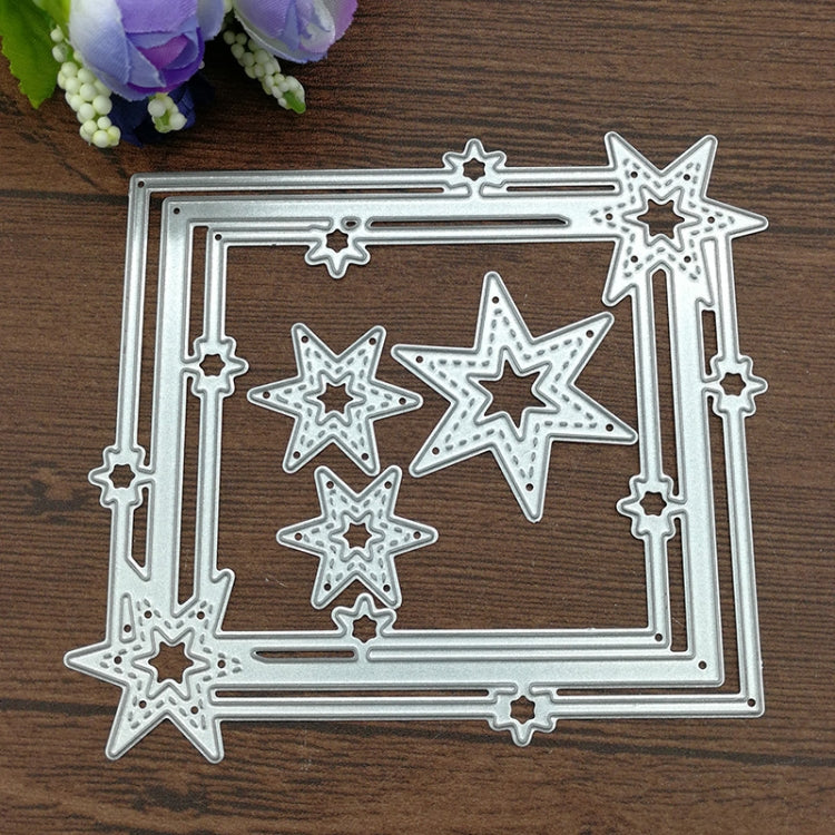 Matrices de découpe Pentagramme Bordure pour Scrapbook Matériel DIY, Forme Bordure Pentagramme
