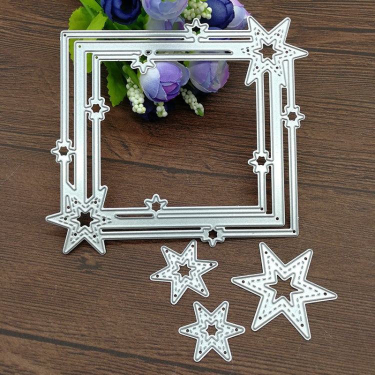 Matrices de découpe Pentagramme Bordure pour Scrapbook Matériel DIY, Forme Bordure Pentagramme