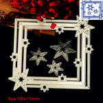 Matrices de découpe Pentagramme Bordure pour Scrapbook Matériel DIY, Forme Bordure Pentagramme
