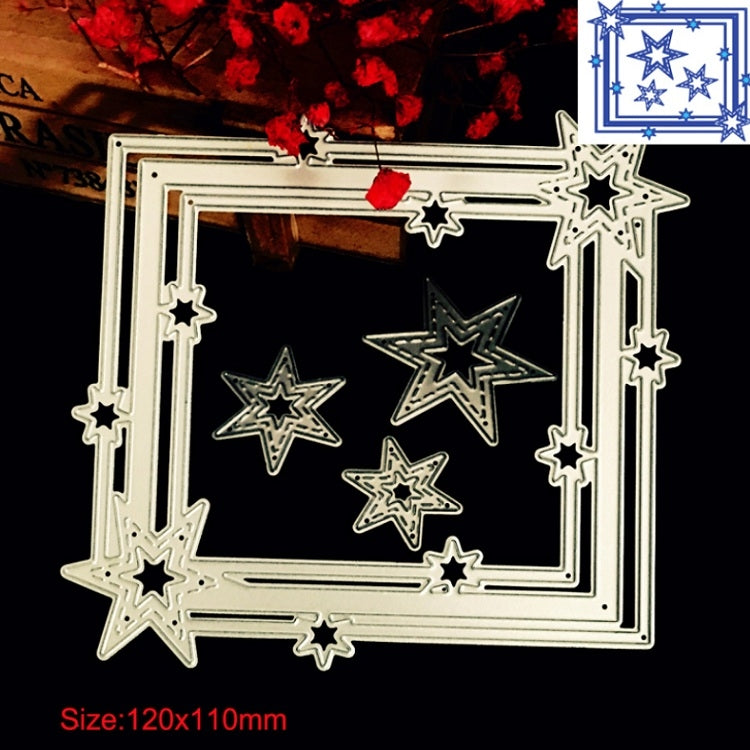 Matrices de découpe Pentagramme Bordure pour Scrapbook Matériel DIY, Forme Bordure Pentagramme