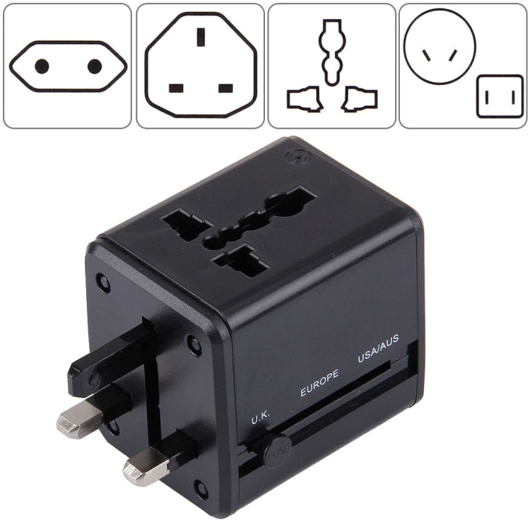 Adaptateur universel de voyage dissimulable avec ports USB doubles intégrés pour chargeur US, UK, AU, EU