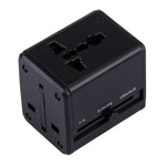 Adaptateur universel de voyage dissimulable avec ports USB doubles intégrés pour chargeur US, UK, AU, EU
