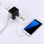 Adaptateur universel de voyage dissimulable avec ports USB doubles intégrés pour chargeur US, UK, AU, EU