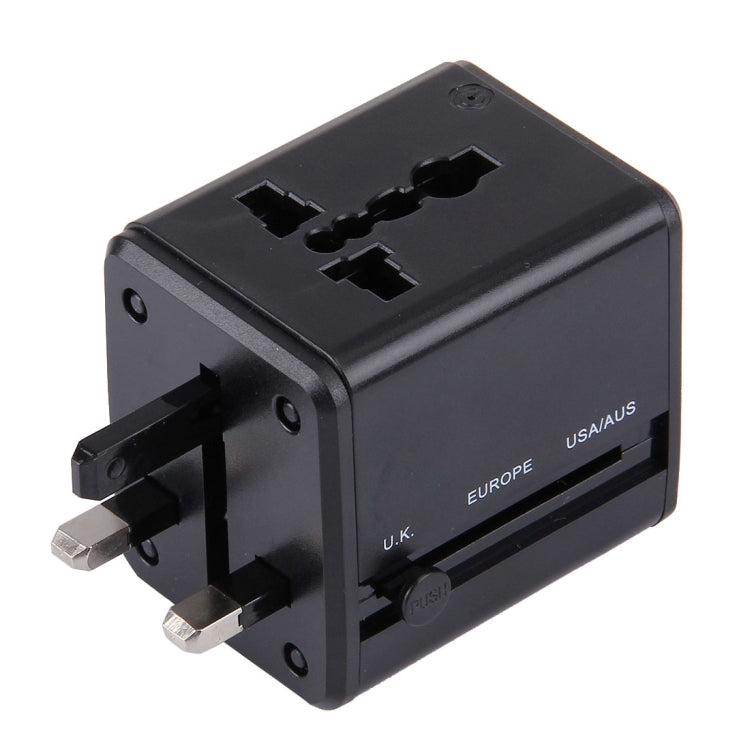 Adaptateur universel de voyage dissimulable avec ports USB doubles intégrés pour chargeur US, UK, AU, EU
