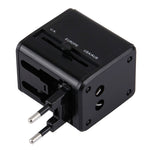 Adaptateur universel de voyage dissimulable avec ports USB doubles intégrés pour chargeur US, UK, AU, EU