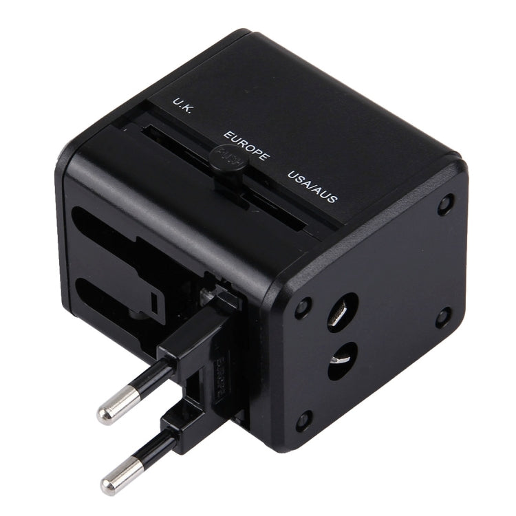 Adaptateur universel de voyage dissimulable avec ports USB doubles intégrés pour chargeur US, UK, AU, EU