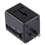 Adaptateur universel de voyage dissimulable avec ports USB doubles intégrés pour chargeur US, UK, AU, EU