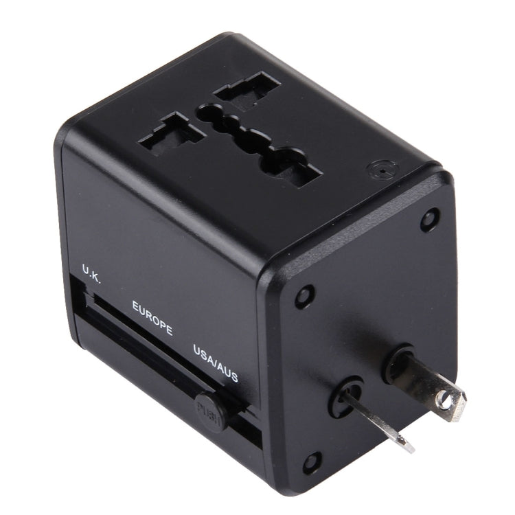 Adaptateur universel de voyage dissimulable avec ports USB doubles intégrés pour chargeur US, UK, AU, EU