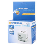 Adaptateur universel de voyage dissimulable avec ports USB doubles intégrés pour chargeur US, UK, AU, EU