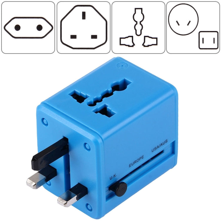 Adaptateur universel de voyage dissimulable avec ports USB doubles intégrés pour chargeur US, UK, AU, EU