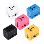 Adaptateur universel de voyage dissimulable avec ports USB doubles intégrés pour chargeur US, UK, AU, EU