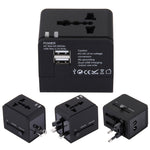 Chargeur Adaptateur Prise Double USB 5V 2,1A, Prise UK / EU / US / AU, 5V 2,1A