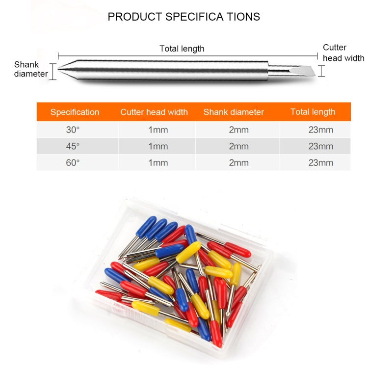 50 pièces Outils de sculpture tranchants et durables 30/45/60 degrés, Outils de sculpture